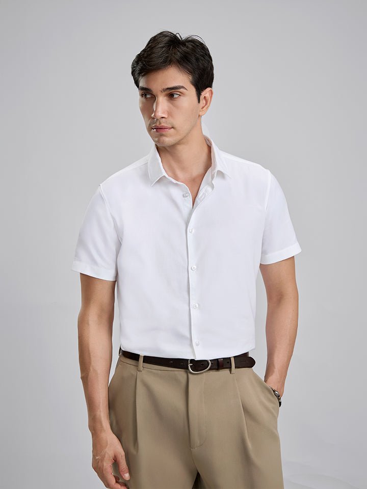 Classic Half Sleeve Oxford Shirt - Breeze | Kingdom of White