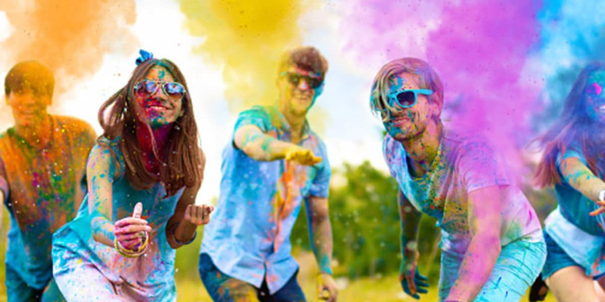 white shirts & festival of colors