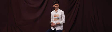 How to style a white shirt for men for a party?