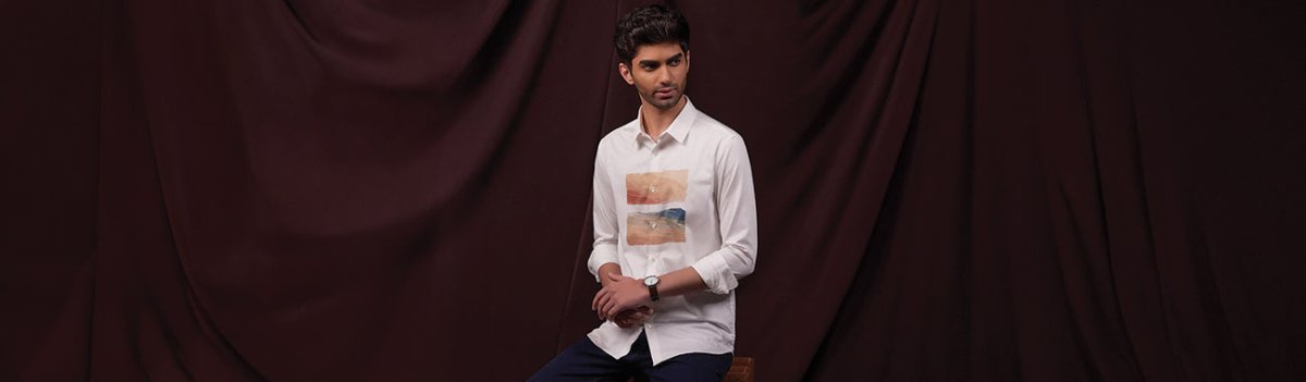 How to style a white shirt for men for a party?