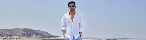 Linen white shirt in Summer