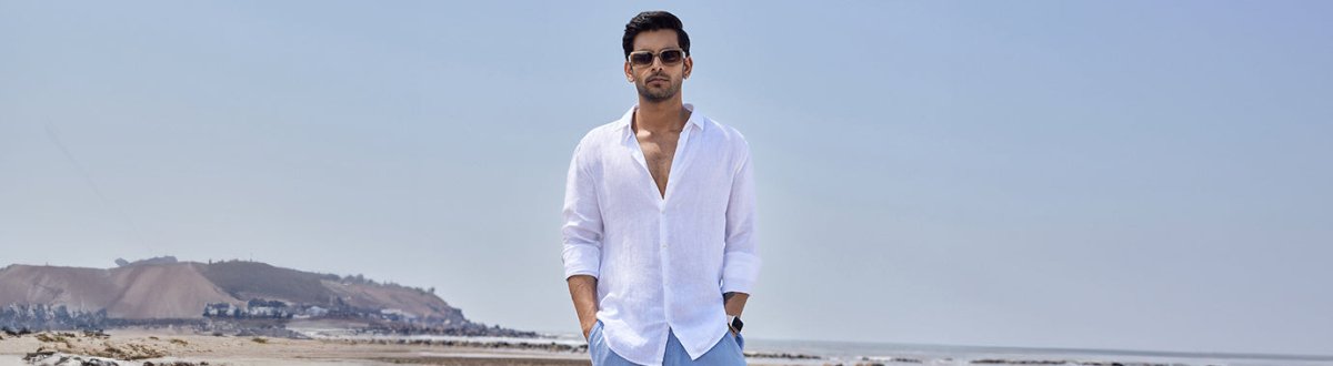 Linen white shirt in Summer