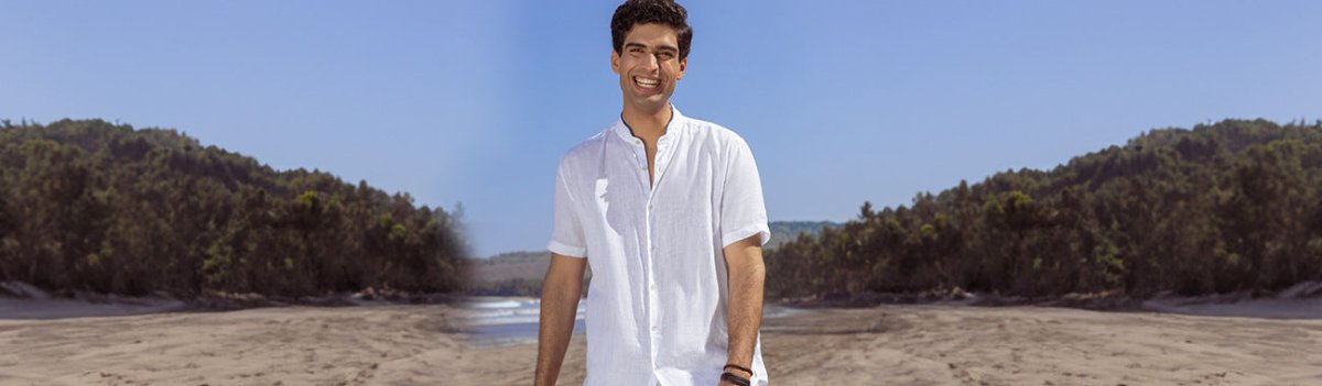Mandarin Collar White Shirts for men
