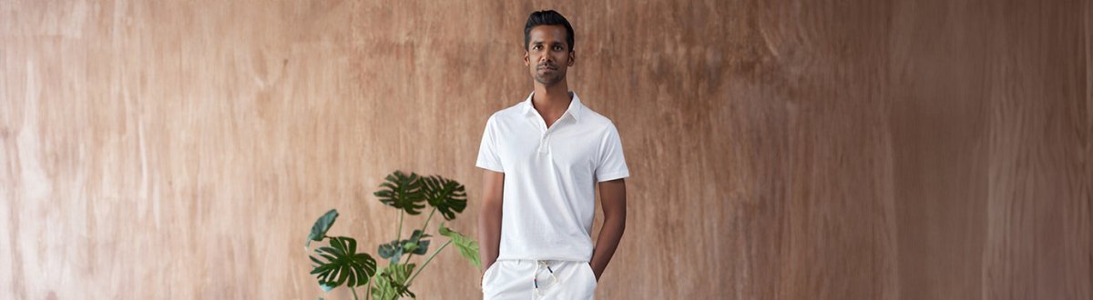 White Polo T-shirt  for men