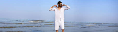 stylish white shirts & pants for men