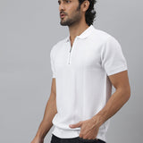 Zipper Polo Knit T-shirt - Maverick