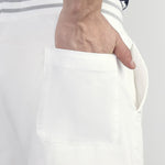 Voyager White Elasticated Drawstring Joggers