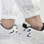 Voyager White Elasticated Drawstring Joggers