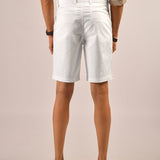 White Cotton Stretch Shorts - Stroll