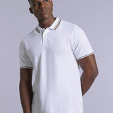 White Knitted Cotton Polo T-Shirt - Stallion 