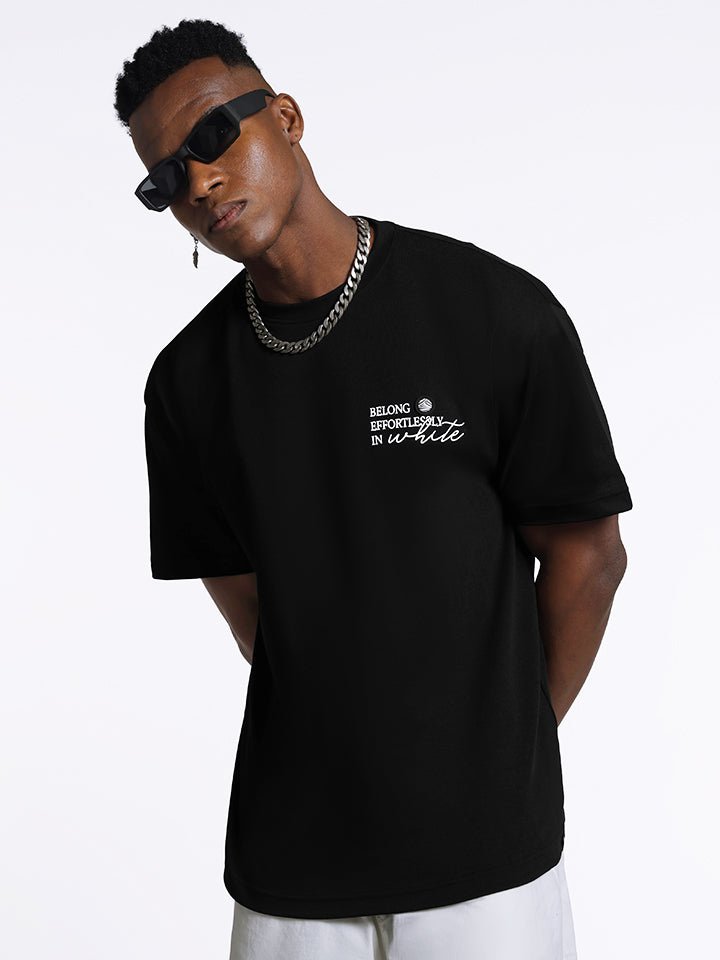 Oversized Black crewneck t shirt