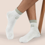 Apex White Cotton Knit Socks