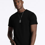 crew neck collar Black & White cotton Tshirt Fadeout 