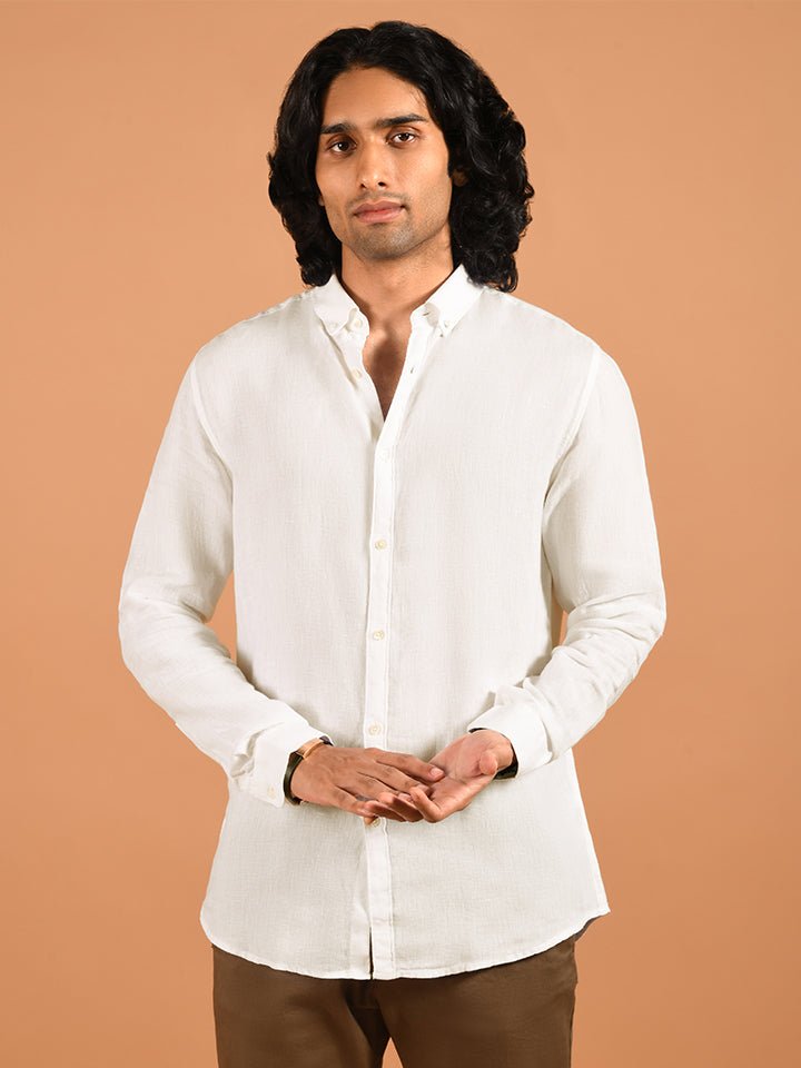 Button-down 100% Linen Shirt - Hampstead