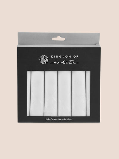 Alpine White 100% Cotton Handkerchief