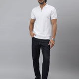 Zipper Polo Knit T-shirt - Maverick