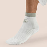 Apex White Cotton Knit Socks