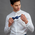 Tipple White Cotton Modern wing Collar Shirt