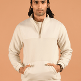 High Neck Zipper Sweatshirt - Sleigh