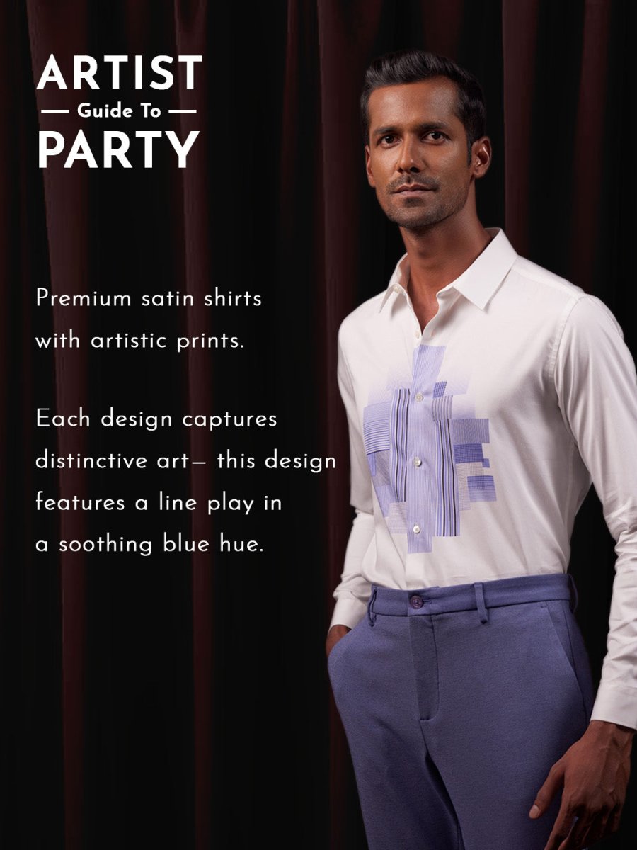 Geometric Design Party Shirt  - Linear play