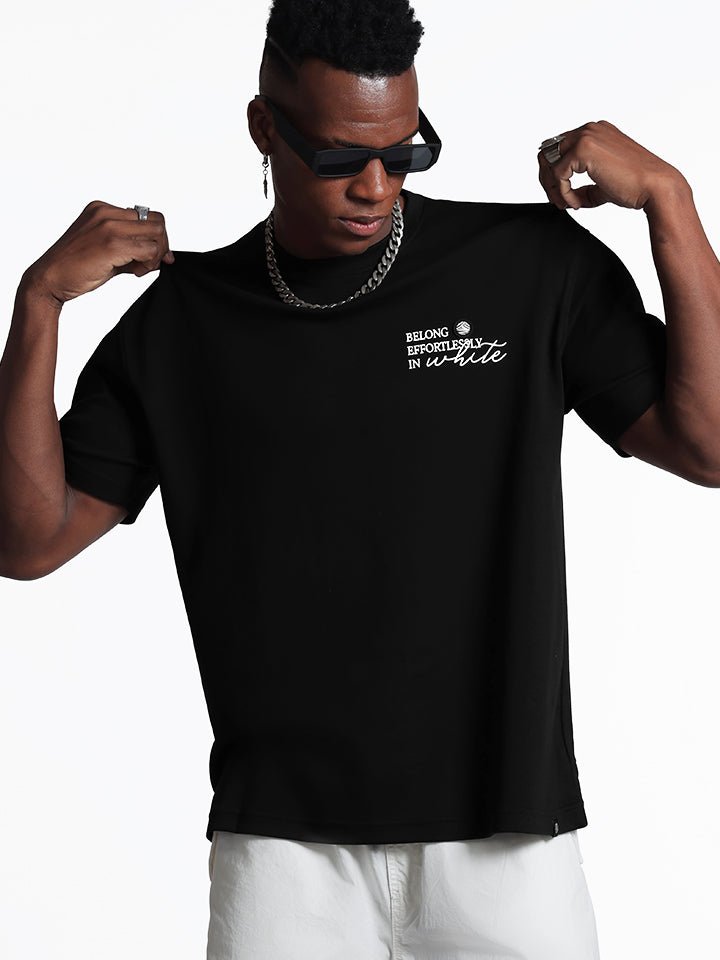 Oversized Black crewneck t shirt