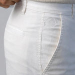 Stroll White Stretch Cotton Shorts for men