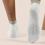 Apex White Cotton Knit Socks