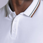 White Knitted Cotton Polo T-Shirt - Stallion 