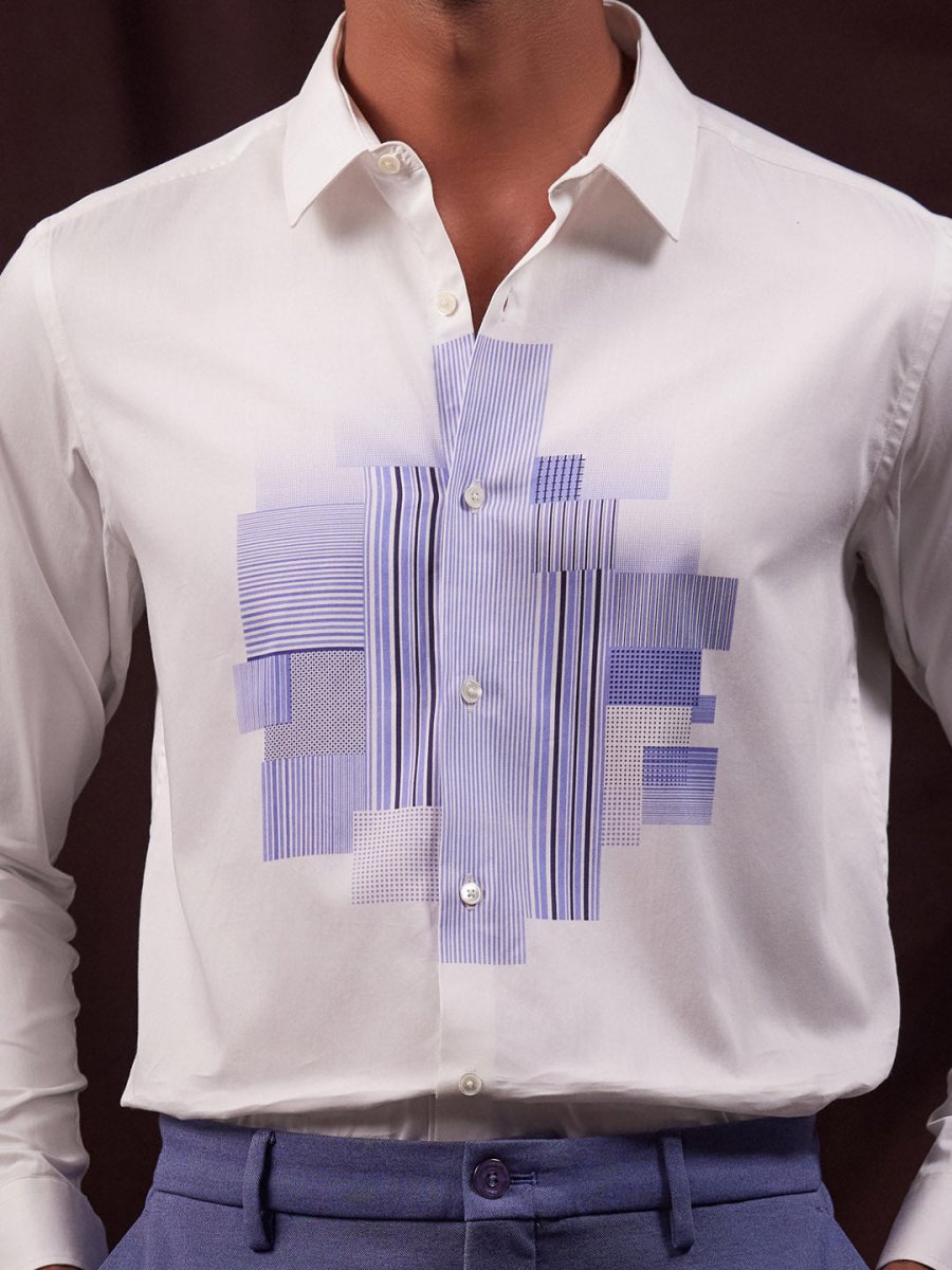 Geometric Design Party Shirt  - Linear play