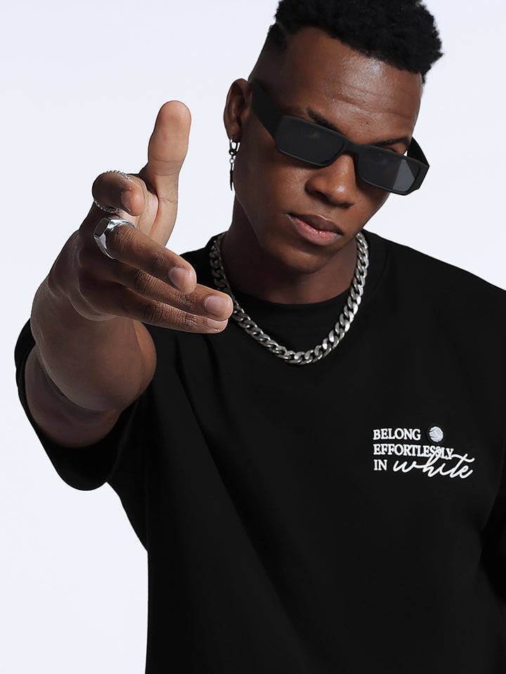 Oversized Black crewneck t shirt