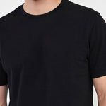Cotton White Half t-shirt - Black & white combo pack - Habit