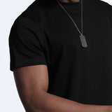 crew neck collar Black & White cotton Tshirt Fadeout 