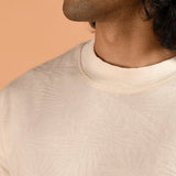 Off-White Drop Shoulder Crew Neck T-Shirt - Paradise