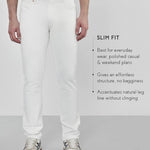 Saunter White Stretch Cotton Contrast Jeans