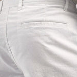 Stroll White Stretch Cotton Shorts for men