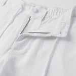 White Cotton Shorts - Zenway