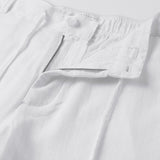 White Cotton Shorts - Zenway