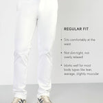 Stride White Cotton Stretch Chinos