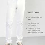 Stride White Cotton Stretch Chinos