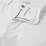 White Knitted Stretch Denim Shorts -Verve