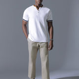 Mandarin Collar Polo T-shirt - Victory