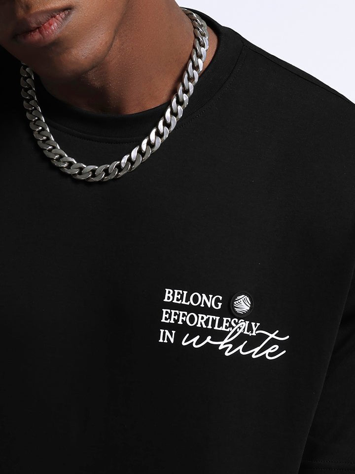 Oversized Black crewneck t shirt