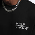 Slate Black & White Monogram Oversized T-Shirt