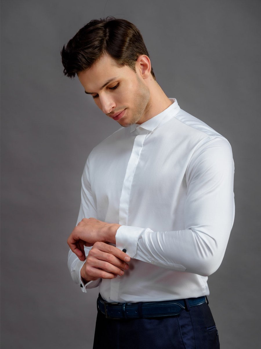 Wing Collar  Shirt - Tipple