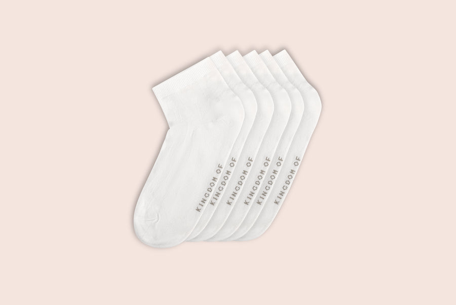 Cotton White Socks - Zoom (Pack of 3)