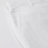 White Cotton Shorts - Zenway