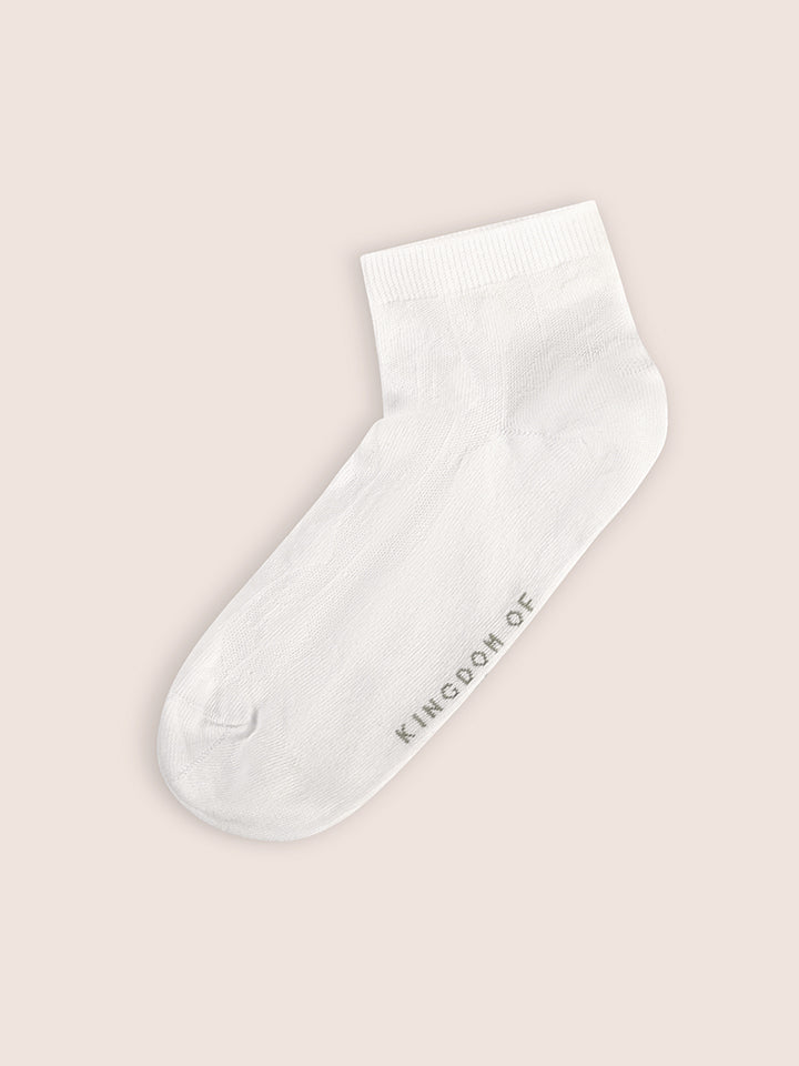 Cotton White Socks - Zoom (Pack of 3)