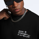 Oversized Black crewneck t shirt