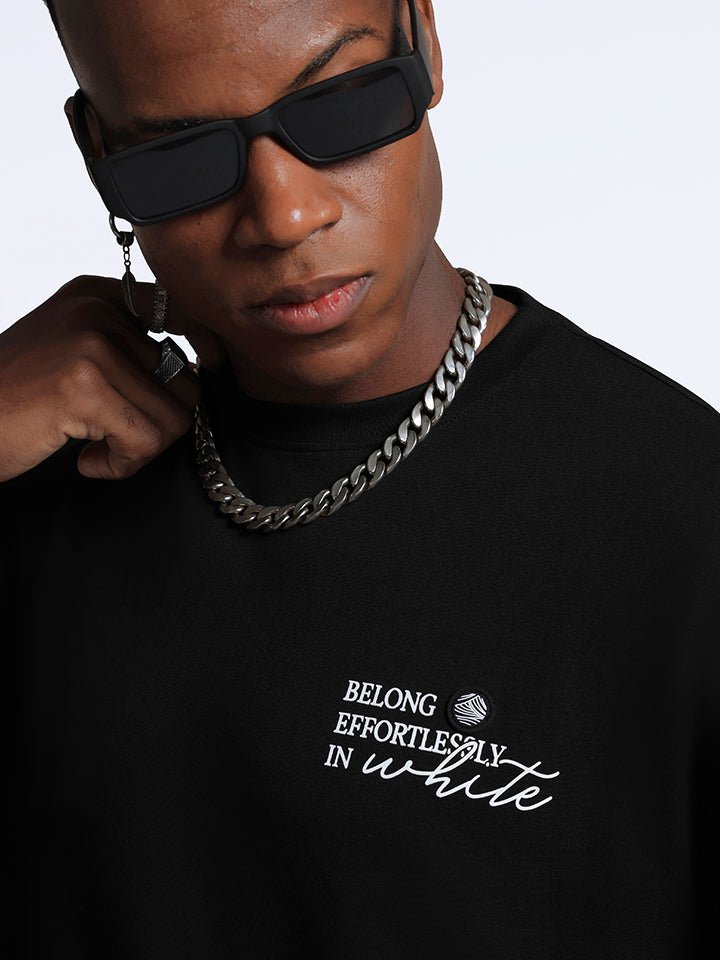 Oversized Black crewneck t shirt