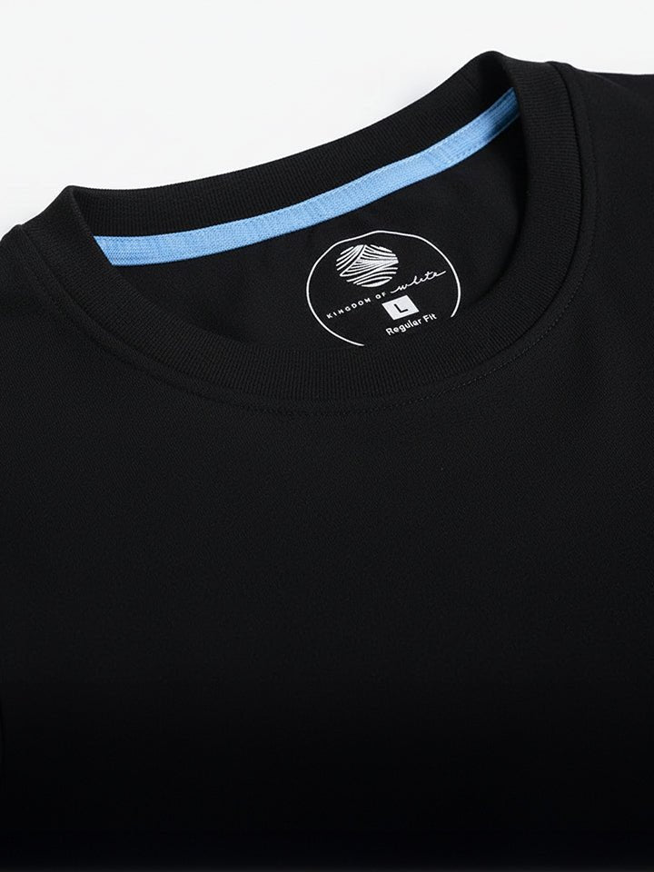 Cotton White Half t-shirt - Black & white combo pack - Habit